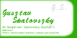 gusztav spalovszky business card